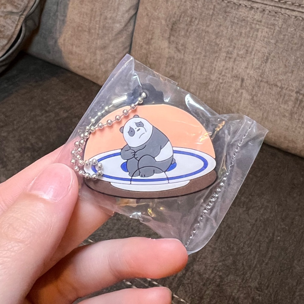 Kura Sushi x We Bare Bears™ Collaboration Sad Panda Keychain Prize